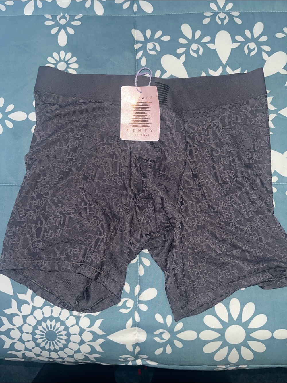 Savage X Fenty Black Logo-Print Boxer Briefs